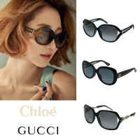 【Chloe’ 蔻依】GUCCI 精品膠框太陽眼鏡組合(多款任選)