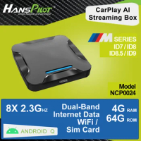 NCP0024 HansPilot CarPlay Ai TV Box For BMW Android 13 Wireless CarPlay Android Auto 4G LTE Streaming Box