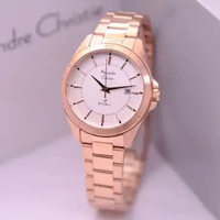 JAM TANGAN WANITA ALEXANDRE CHRISTIE AC1011 / AC 1011 STAINLESS ORIGINAL - silver rosegold