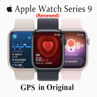 Apple Watch Series 9 (41mm) GPS Apple Watch S9 Aluminum Case with Sport Band iOS Smart Watch， 100% O