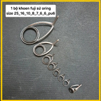 1 bộ khoen fuji sứ oring  gắn  cần lure đứng size m,mh,h