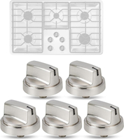 WB03X29300 Gas Stove Knobs Replacement for GE Range Surface Burner Knob，5Pcs Gas Range Knobs Replace