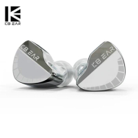 KBEAR Qinglong PU+PEEK Double-layer Composite Diaphragm IEM Metal CNC Earphone 2Pin Wired HiFi Headphone Vocal Music Run Earbud