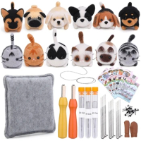 Animal Needle Felting Supplies Kits with Tools for Beginner DIY Needle Felting 87HA