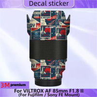 For VILTROX AF 85mm F1.8 II for Fujifilm / Sony FE Mount Lens Sticker Protective Skin Decal Film Anti-Scratch Protector Coat
