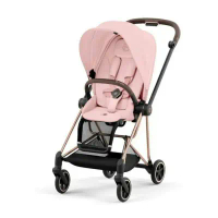 【安琪兒】德國 Cybex Mios 嬰兒手推車-粉色 (贈轉接器+原廠雨罩)-黑色車架