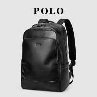 Polo男士雙肩包真皮商務新款牛皮背包男時尚潮流大容量學院風書包