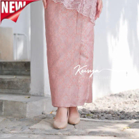 Rok Songket Span Karet Kiri Kanan dan Resleting - Bahan Songket Tenun lilit Panjang