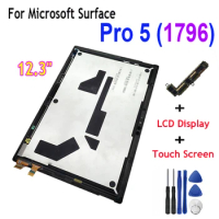 Tablet LCD For Microsoft Surface Pro 5 1796 LCD Display Touch Screen Digitizer Assembly Small Board LP123WQ1 Tools