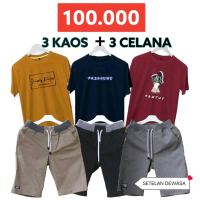 Promo 3 kaos  3 cinos Setelan Dewasa Pria