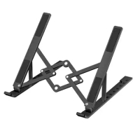Laptop Stand Height Adjustable, Foldable Laptop Holder Aluminium Alloy Ergonomic Notebook Stand, Ventilated Laptop Stand