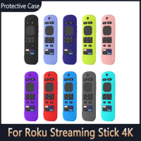 Silicone Protective Case Smart TV Remote Control Cover for Roku Streaming Stick 4K+ Streaming TV Box/Ultra/Ultra 2022 4K TV