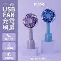 KINYO 手持風扇4吋 UF199PU 藍原價399(現省40)