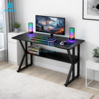 Bàn gaming, bàn làm việc Nội Thất 5C-Model 1 Ethan plus có kệ lửng kèm phụ kiện giá đựng cốc và giá 