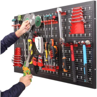 steel pegboard tool board display racks Auto repair tool display wall Tool hanger hook