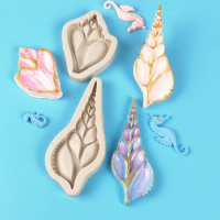 Conch Sea Horse Silicone Mold Fondant Cake Decorating Tools Sugarcraft Candy Clay Cookie Cupcake Chocolate Baking Mold