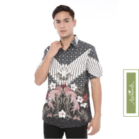 Agrapana Labda Kemeja Batik Pria Lengan Pendek