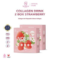 Noera Paket 2 Box Collagen Drink Strawberry | Minuman Kolagen with Birdnest and Saffron Extract | 30