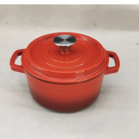 20cm Red Enameled Cast Iron Stew Pot