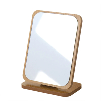 【E.dot】簡約木質折疊化妝鏡(22x16x10cm)