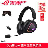 ASUS 華碩 ROG Delta II 無線電競耳機麥克風 黑