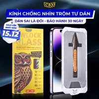 Kính Cường Lực Chống Nhìn Trộm OWLOCK Cho iPhone XS 11 12 13 14 15 16 Pro Max Full Màn Hình Chống Vâ