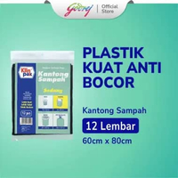 Klinpak Kantong Sampah Sedang 60cmX80cm Isi 12 Sheet Plastik
