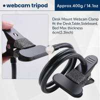 Giá Chân Đế Webcam, Kẹp Gắn Bàn Linh Hoạt 25 Inch, Giá Chân Đế Cổ Ngỗng, Tương Thích Với Webcam Logi