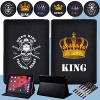 Flip iPad 2021 9th Cases Tablet Case for Apple IPad 7th 8th Gen 10.2" Air 3 Pro 10.5 inch Funda King&amp;queen Series Stand Cover