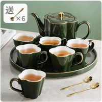 輕奢水具陶瓷水杯水壺茶杯茶壺杯具杯子家庭套裝家用客廳歐式茶具