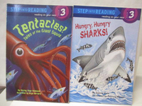 【書寶二手書T5／語言學習_DLT】Step into Reading(Lv.3)Hungry Hungry Sharks等_2本合售