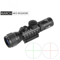 HK 3-9X32 AOIR Tactical Airgun Optics Compact Riflescope for Hunting Airsoft Sight Fit 20mm Rail Weave Spotting Scop