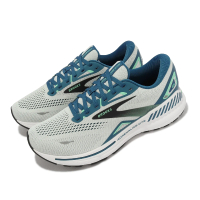 【BROOKS】慢跑鞋 Adrenaline GTS 23 男鞋 白 藍 綠 腎上腺素 緩震 運動鞋(1103911D427)