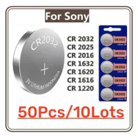 50pcs For Sony CR2025 cr2016 cr2032 CR1632 CR1616 CR1620 CR1220 CR2450 CR2430 battery cr 2032 cr 2025 CR 2016 Batteria