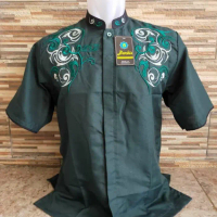 baju koko lengan pendek - Hitam, M TERBARU!!