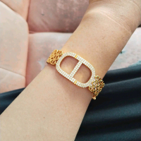 Gelang bangle yaxiya jewelry pakek kancing samping (Dewasa)