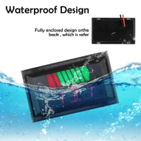 Waterproof Car Battery Charge Level Indicator 12V 24V 36V 48V 60V 72V Lithium Battery Capacity Tester LED Display Voltmeter