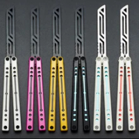 Armed Shark Nautilus 7075 Aluminum G10 Channel Handle Stainless Steel Blade Zen Pins Bushing Balisong Trainer Butterfly Knife