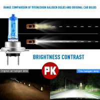 2 unit lampu halogen super terang 55W 12V 5000K H1 H3 H4 H7 H8 H11 9006 untuk lampu kabus