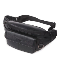 Tas selempang pria wanita waistbag pria kulit original WB038