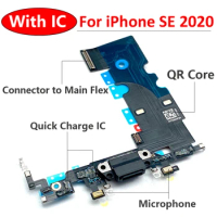New For iPhone SE 2020 USB Charging Port Mic Microphone Dock Connector Board Flex Cable Repair Parts