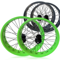 Kalosse 20X4.0 Snow Bicycle Wheels 20 Inches Beach Bike Wheel 135/190 2 Bearings Hubs 36H