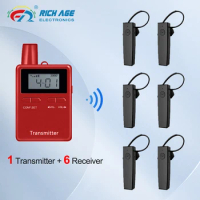 Hot Selling RC2468 Wireless Tour Guide System 1 Transmitter + 6 Receivers With Microphone For Tour Riding Church Teaching