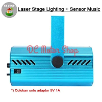 Mini Laser Stage Lighting Sensor Musik Lampu Disco / Panggung / Party Terlaris