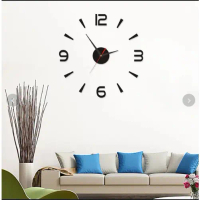 JAM TEMPEL DINDING ANALOG DIY 3D DIAMETER 30-50CM