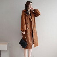 風衣外套長版大衣-英倫風時尚雙排扣玫瑰花女外套2色73to24【獨家進口】【米蘭精品】
