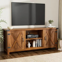 58 Inch Dresser Media Furniture for Living Room Ps5 Entertainment Center Console Table Walnut Freight Free Bookshelf Tv Cabinet