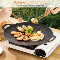 36cm Korea Non-stick Grill Pan Outdoor Bbq Camping Grill Pan Gas Stove Induction Stove Kuali Grill P