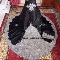 Mukena kerancang sutera hitam mukena kerancang bukittinggi Muslim Mukenah Dewasa