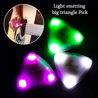 BUUXIAA LED Light Touch Electric Guitar Part Plectrum Ukulele Picks Acoustic Guitar Picks Luminous Picks Glowing Picks